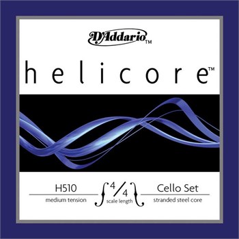 D'addario H510-4/4M-B10 Helicore Струны для виолончели размером 4/4, сред. натяжение, 10 комплектов H510-4/4M-B10