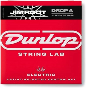 DUNLOP JIM ROOT EL NKL 12/64 (DROP A)-6/SET именные струн Дж.Рут дроп Ля JRN1264DA