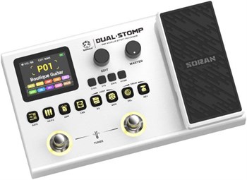 SORAN JME-01 Dual Stomp - гитарный процессор, педаль EXP, 125 эфф., 40 усилителей, 40 каб, 1 JME-01