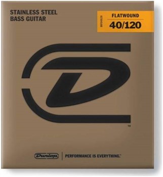 DUNLOP BASS FLATWND LG SCALE 40/120-5/SET комплект струн для бас-гитары, плоск обм DBFS40120