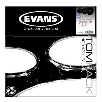 Evans ETP-ONX2-R Onyx Coated Rock Набор пластика для том барабана (10", 12", 16") ETP-ONX2-R