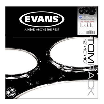Evans ETP-ONX2-S Onyx Coated Standard Набор пластика для том барабана (12", 13", 16") ETP-ONX2-S