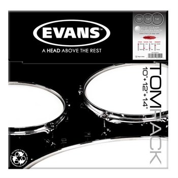 Evans ETP-EC2SCLR-F EC2 Clear Fusion Набор пластика для том барабана 10"/12"/14" ETP-EC2SCLR-F