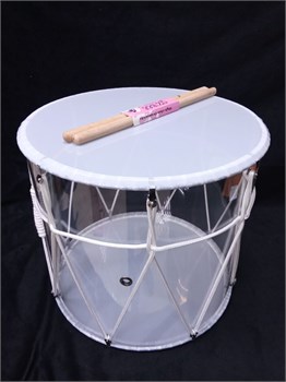 MEZZO MZ-B14-plexKW + ds Барабан кавказский 14"прозрачный бел.ппластик с палочками, с чехлом MZ-B14-lexKW