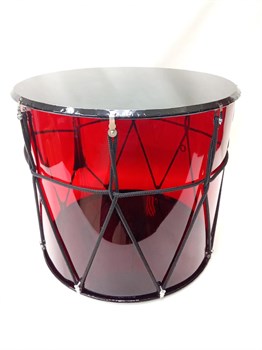 MEZZO MZ-B13RplexKB Барабан кавказский 13", красный прозрачный, черный мембраны PET, с чехлом MZ-B13RplexKB