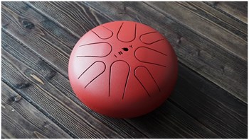 INOY Color Красный Муар с чехлом - Барабан язычковый Глюкофон IN22RED21