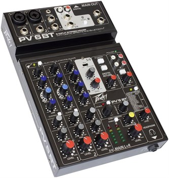 PEAVEY PV 6 BT 6-канальный аналоговый микшерный пульт с компрессором и Bluetooth 3612622