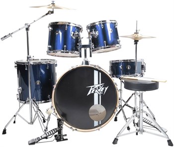 Peavey PV 5PC Drum Set - Blue Барабанная установка (бас-барабан, три тома, малый барабан, каркас, пе 3022060
