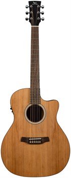 ADLER GCE50-CM - электроакустическая гитара гранд аудиториум с вырезом, верхняя дека массив кедра, к GCE50-CM
