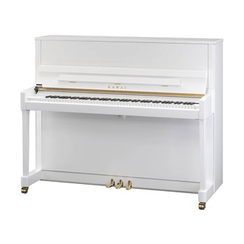 KAWAI K-300 WH/P - пианино, 122х149х61, 227 кг., банкетка (600), цвет белый полиров., механизм Mille K-300 WH/P