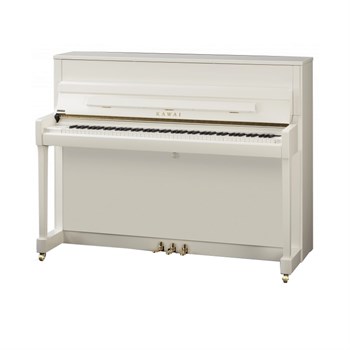 KAWAI K-200 WH/P - пианино, 114х149х57, 208 кг., банкетка (600), цвет белый полированный, механизм M K-200 WH/P