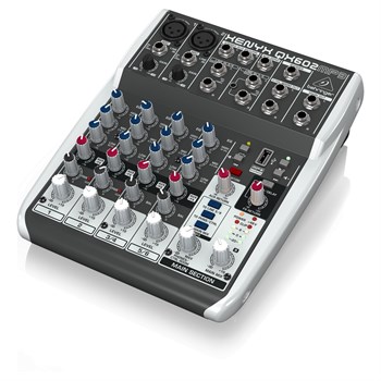 BEHRINGER QX602MP3 - микшер, 6 каналов, 2 микр. предусил. XENYX, USB МР3 плеер, British EQ, Multi FX QX602MP3