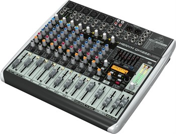 BEHRINGER QX1222USB - микшер, 16 каналов, USB/аудио интерфейс, мик предусил и компр, 7 EQ, Multi FX QX1222USB