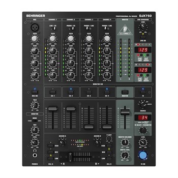 BEHRINGER DJX750 - микшер для DJ, 5 вход. канала (4 стерео, плюс микрофонный),эквалайзер DJX750