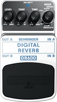 BEHRINGER DR600 - педаль цифр. стереофонических эффектов реверберации для гитар, бас-гитар и клавиш DR600