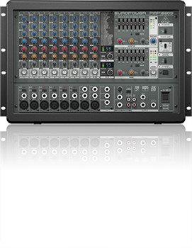 BEHRINGER PMP1680S - микшер со встроен усилит,рэковый,2х800 Вт,6 моно,2 стерео, эквалайзер, эффекты PMP1680S