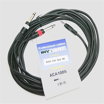 INVOTONE ACA1005 - аудио кабель, 3,5 джек стерео <-> 2 x 6,3 джек моно длина 5 м ACA1005