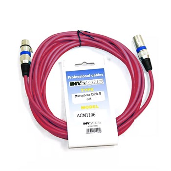 INVOTONE ACM1110 R - микрофонный кабель, XLR(папа) <-> XLR(мама), длина 10 м (красный) ACM1110 R