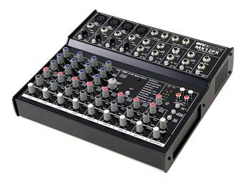 INVOTONE MX12FX - микшерный пульт 4 микрофонных входа XLR Jack, 4 стерео входа с балансными джеками MX12FX
