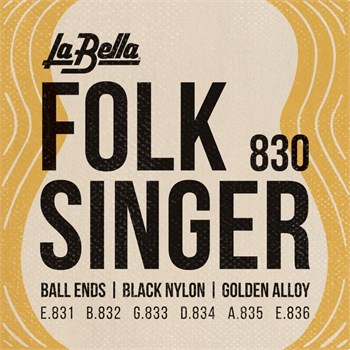 La Bella 830 Folksinger Комплект струн для классической гитары, бронза 80/20, шарик 830