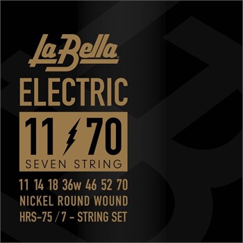 La Bella HRS-75 HRS Комплект струн для 7-струнной электрогитары, никелированные, 11-70 HRS-75