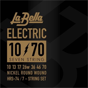 La Bella HRS-74 HRS Комплект струн для 7-струнной электрогитары, никелированные, 10-70 HRS-74
