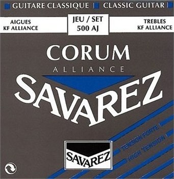 Savarez 500AJ Alliance Corum Комплект струн для классической гитары, сильное натяжение, посеребр 500AJ