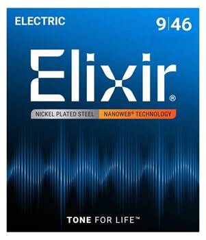 Elixir 12027 NANOWEB Комплект струн для электрогитары, Custom Light, 9-46 12027-1