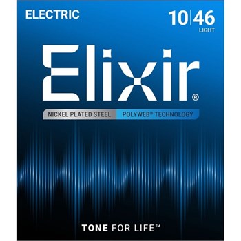 Elixir 12050 POLYWEB Комплект струн для электрогитары, Light, никелированная сталь, 10-46 12050-1