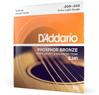 D'ADDARIO EJ41 - Струны для акустической 12-струнной гитары EJ41
