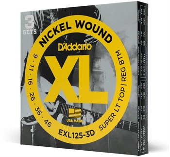 D'ADDARIO EXL125 3D - Струны для электрогитары EXL125-3D