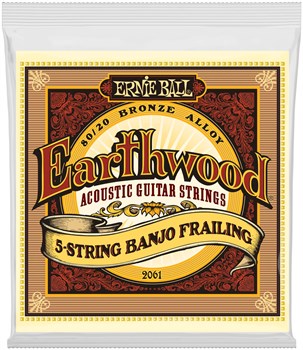 ERNIE BALL 2061 Earthwood 80/20 Bronze Frailing 10-24 - Струны для банджо P02061