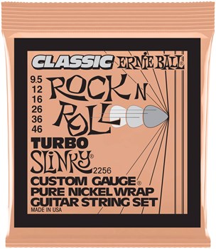 ERNIE BALL 2256 Classic Rock n Roll Pure Nickel Slinky Turbo 9.5-46 - Струны для электрогитары P02256