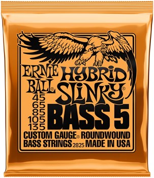 ERNIE BALL 2825 Nickel Wound Slinky Hybrid 45-135 - Струны для бас-гитары 5 струнной P02825