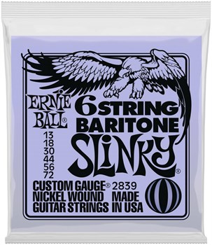 ERNIE BALL 2839 Nickel Wound 5/8 Scale Slinky 13-72 - Струны для баритон-гитары P02839