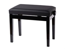 HY-PJ010-GLOSS-BLACK Банкетка, черная, искусственная кожа, Rin HY-PJ010-GLOSS-BLACK