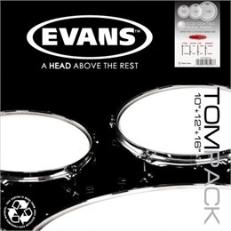ETP-EC2SCTD-R EC2 Rock Набор пластика для том барабана, с покрытием 10"/12"/16", Evans ETP-EC2SCTD-R