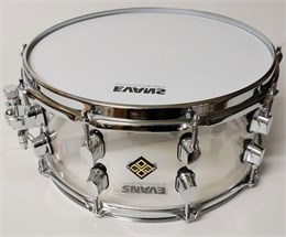 MBAp-m-1408-10 Малый барабан 14x8", акрил с металлическим ободом, прозрачный, Мастерская Бехтеревых MBAp-m-1408-10