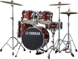 Yamaha JK6F5-CR Manu Katche Junior Kit Барабанная установка со стойками, красная, (2 коробки) JK6F5-CR-1