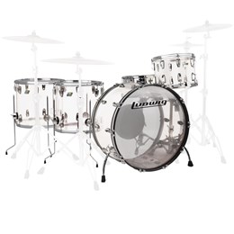 L8264LX38 Vistalite Zep Set Набор барабанов, акрил, прозрачный, 5к Ludwig L8264LX38