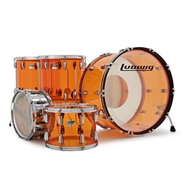 L8264LX47 Vistalite Zep Set Набор барабанов, акрил, янтарь, Ludwig L8264LX47