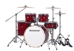 LC197-3 Accent Pro Барабанная установка, красная, 2 коробки, Ludwig LC197-3