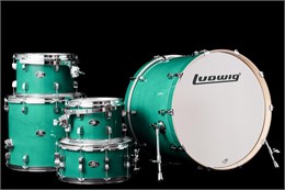 LCEM52207 Evolution Maple Барабанная установка, зеленая, 4 коробки, Ludwig LCEM52207