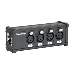CXA028 DMX КОММУТАЦИОННАЯ КОРОБКА/РАСШИРИТЕЛЬ СИГНАЛОВ DMX 4хXLR(3p)female - RJ-45, Soundking CXA028