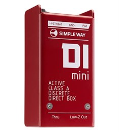 D1mini-steel Дибокс, преобразователь сигнала для гитары, активный, стальной корпус, Simpleway Audio D1mini-steel