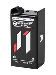 J1mini-steel Дибокс, преобразователь сигнала для гитары, активный, стальной корпус, Simpleway Audio J1mini-steel