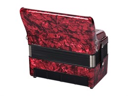 Perle-II-48/26-RD Perle Аккордеон 26/48/II/3, красный, с ремнями и чехлом, Weltmeister Perle-II-48/26-RD