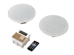 LAMX210SBK Комплект из 2 потолочных громкоговорителей и настенного усилителя, LAudio LAMX210SBK