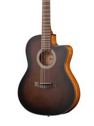 JADE-E-Nylon-DBB Jade Series Классическая гитара со звукоснимателем, Cort JADE-E-Nylon-DBB