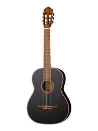R221BK Family Series Классическая гитара, размер 4/4, черная, с чехлом, Ortega R221BK